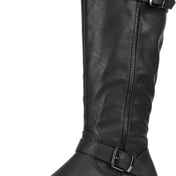 Women's Knee High Boots Comfortable Riding Boots Side Zipper Fall Boots Buckle - Picture 1 of 6